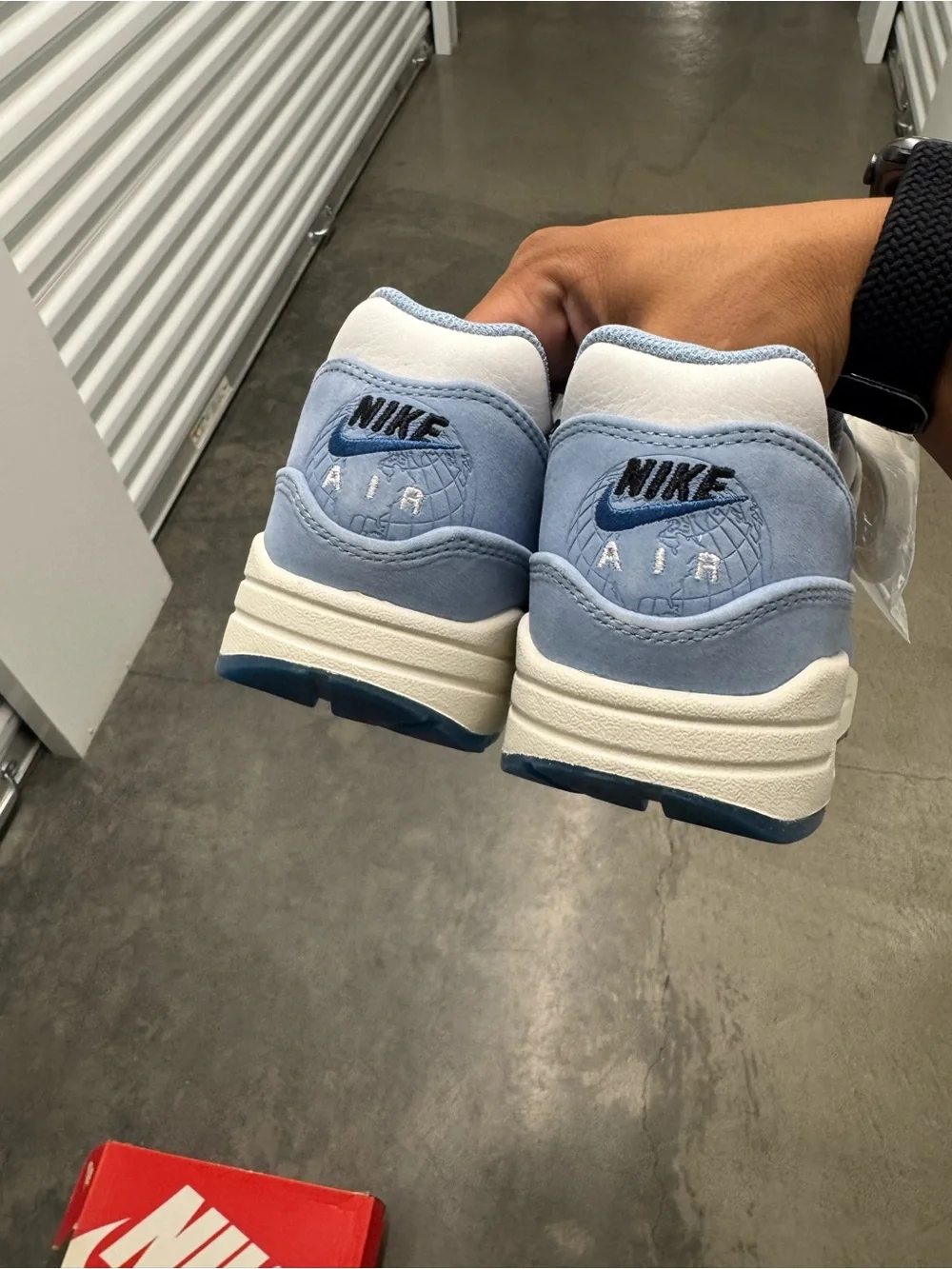 Nike Light Blue and White Air Max Sneakers